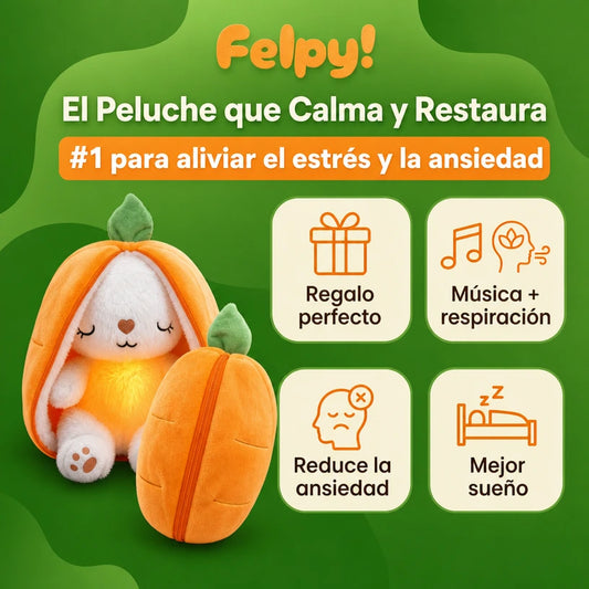 Peluche Fruta Conejo con Respiración y Sonido - Felpy™