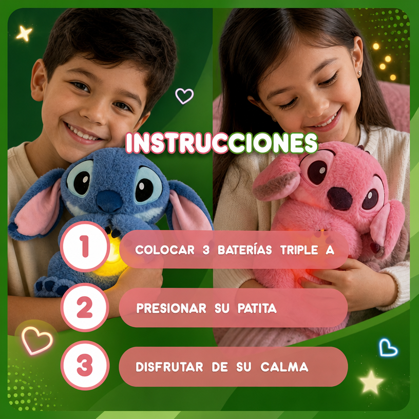 Peluche Stitch con Respiración y Sonido - Felpy™