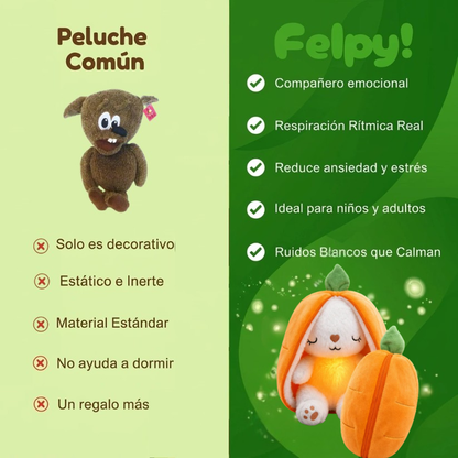 Peluche Fruta Conejo con Respiración y Sonido - Felpy™
