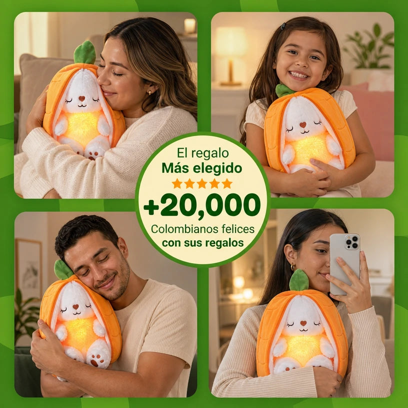 Peluche Fruta Conejo con Respiración y Sonido - Felpy™