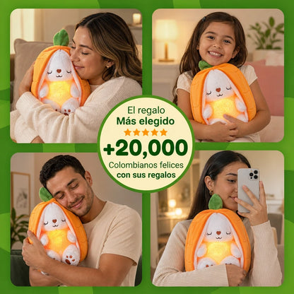 Peluche Fruta Conejo con Respiración y Sonido - Felpy™