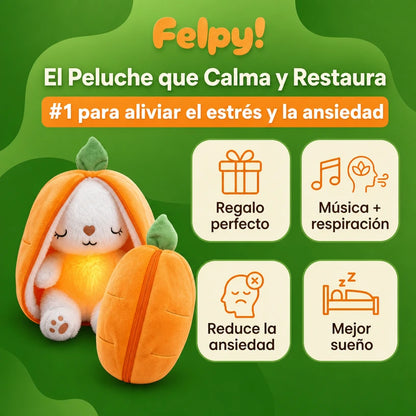 Peluche Fruta Conejo con Respiración y Sonido - Felpy™