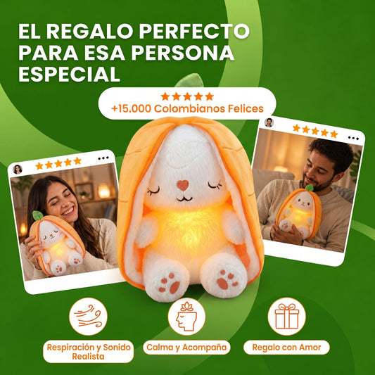 Peluche Fruta Conejo con Respiración y Sonido - Felpy™