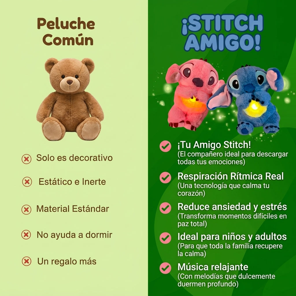 Peluche Stitch con Respiración y Sonido - Felpy™
