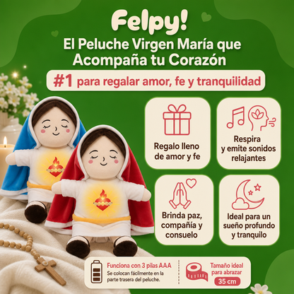 Peluche Virgen Maria con Respiración y Sonido - Felpy™